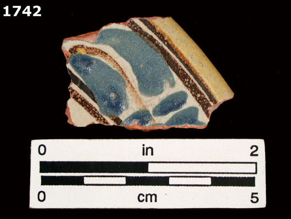 UNIDENTIFIED POLYCHROME MAJOLICA, MEXICO CITY TRADITION specimen 1742 