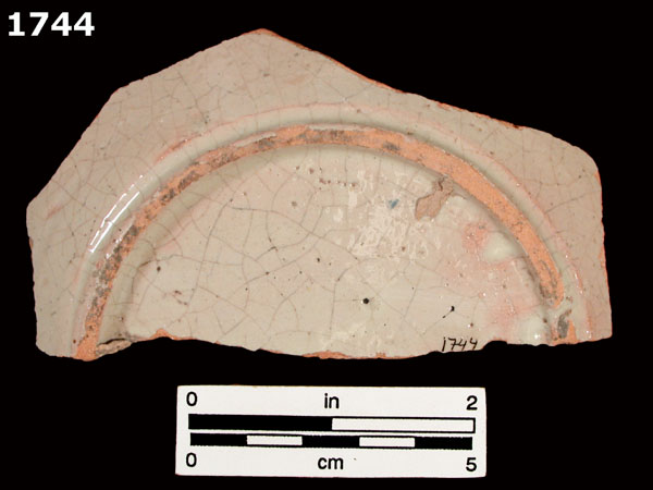 UNIDENTIFIED POLYCHROME MAJOLICA, MEXICO CITY TRADITION specimen 1744 rear view