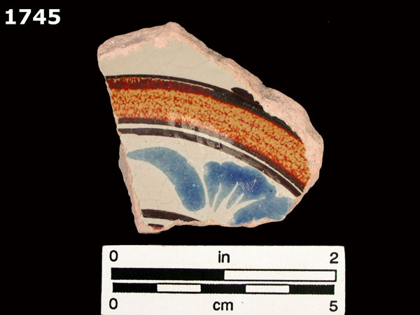 UNIDENTIFIED POLYCHROME MAJOLICA, MEXICO CITY TRADITION specimen 1745 front view