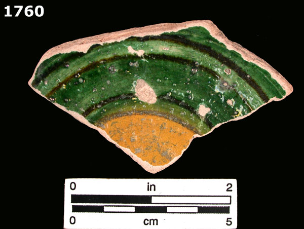 UNIDENTIFIED POLYCHROME MAJOLICA, MEXICO CITY TRADITION specimen 1760 front view