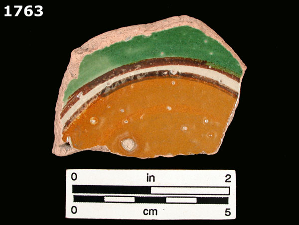 UNIDENTIFIED POLYCHROME MAJOLICA, MEXICO CITY TRADITION specimen 1763 front view