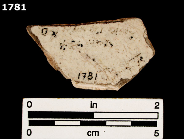 MONTELUPO POLYCHROME specimen 1781 rear view