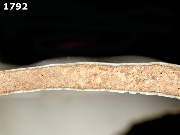 FAENZA WHITE specimen 1792 side view