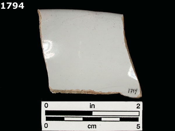 FAENZA WHITE specimen 1794 rear view
