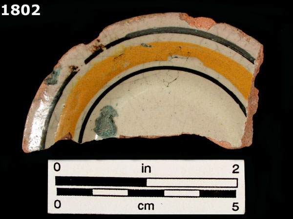 UNIDENTIFIED POLYCHROME MAJOLICA, PUEBLA TRADITION specimen 1802 front view