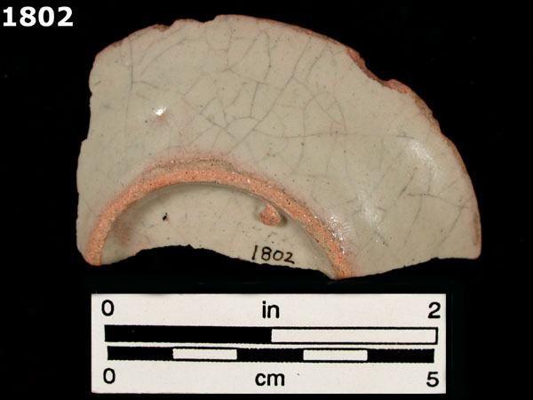UNIDENTIFIED POLYCHROME MAJOLICA, PUEBLA TRADITION specimen 1802 rear view