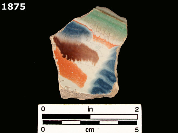 UNIDENTIFIED POLYCHROME MAJOLICA, PUEBLA TRADITION specimen 1875 