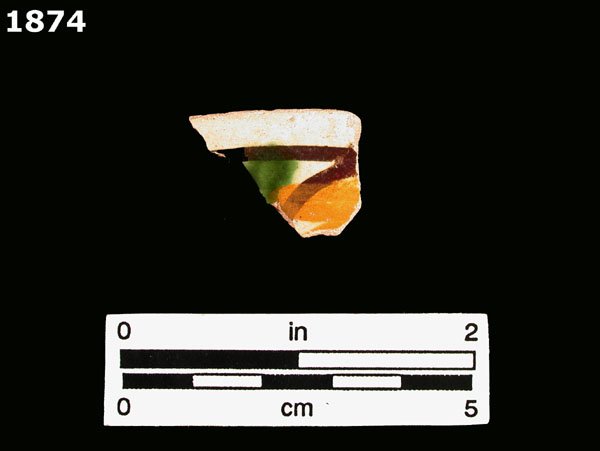 UNIDENTIFIED POLYCHROME MAJOLICA, PUEBLA TRADITION specimen 1874 