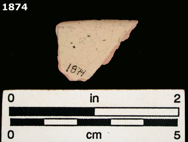 UNIDENTIFIED POLYCHROME MAJOLICA, PUEBLA TRADITION specimen 1874 rear view