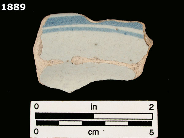 SEVILLA BLUE ON WHITE specimen 1889 front view