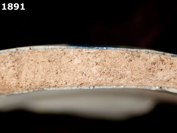 SEVILLA BLUE ON WHITE specimen 1891 side view