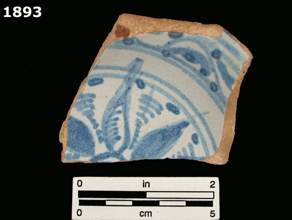 SEVILLA BLUE ON WHITE specimen 1893 front view