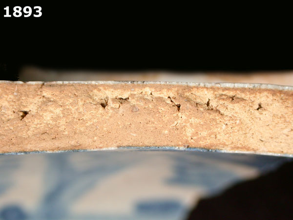 SEVILLA BLUE ON WHITE specimen 1893 side view