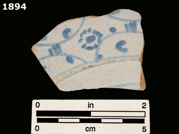 SEVILLA BLUE ON WHITE specimen 1894 front view