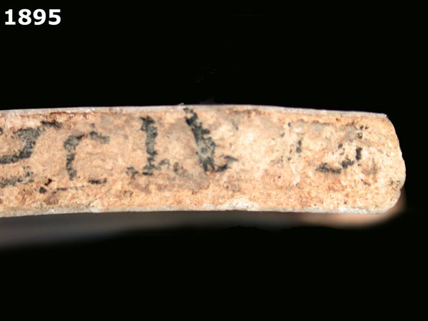 SEVILLA BLUE ON WHITE specimen 1895 side view