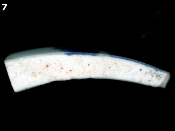 PORCELAIN, CH ING BLUE ON WHITE specimen 7 side view