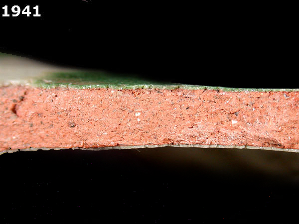 GUATEMALA GREEN ON WHITE specimen 1941 side view