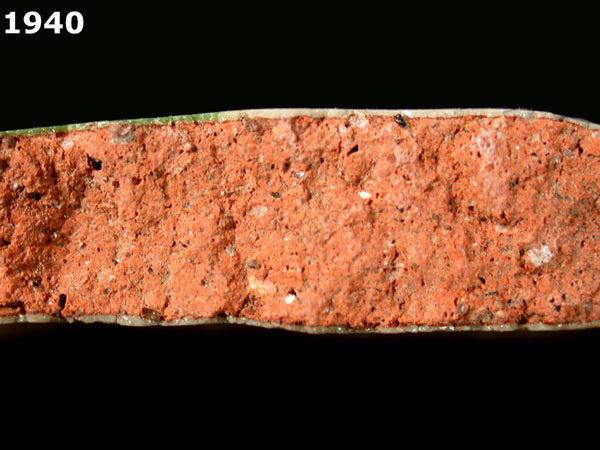 GUATEMALA GREEN ON WHITE specimen 1940 side view