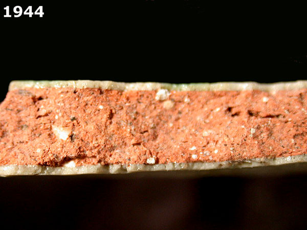 GUATEMALA GREEN ON WHITE specimen 1944 side view