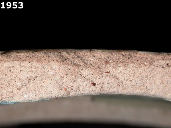 MEXICO CITY BLUE ON CREAM specimen 1953 side view