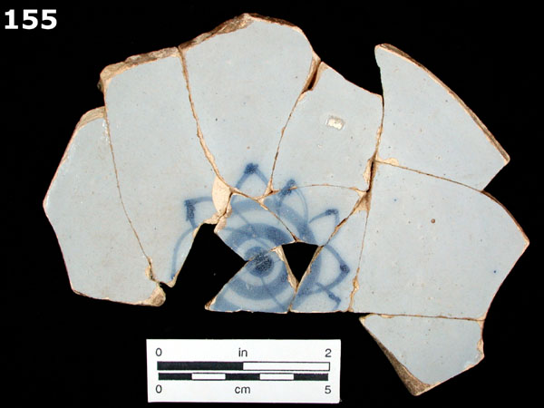 FAIENCE, BRITTANY BLUE ON WHITE specimen 155 front view