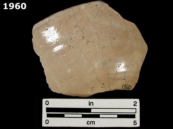 MEXICO CITY BLUE ON CREAM specimen 1960 rear view