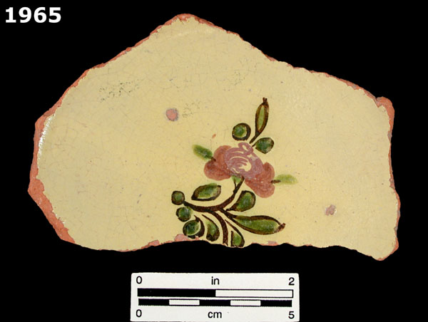 UNIDENTIFIED POLYCHROME MAJOLICA, MEXICO specimen 1965 front view