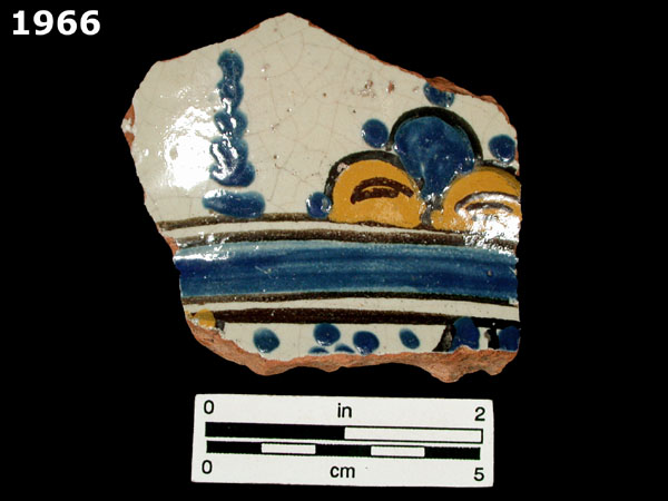 UNIDENTIFIED POLYCHROME MAJOLICA, MEXICO specimen 1966 