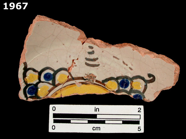 UNIDENTIFIED POLYCHROME MAJOLICA, IBERIAN specimen 1967 