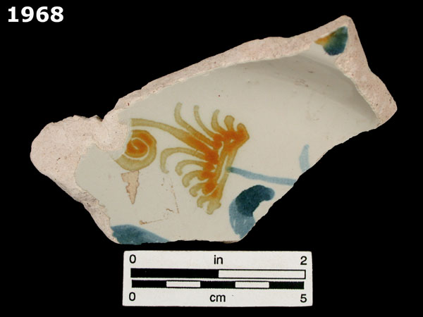 UNIDENTIFIED POLYCHROME MAJOLICA, MEXICO specimen 1968 