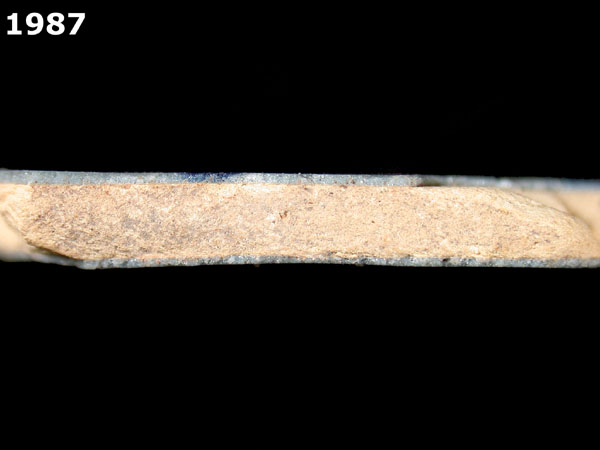 SEVILLA BLUE ON BLUE  specimen 1987 side view