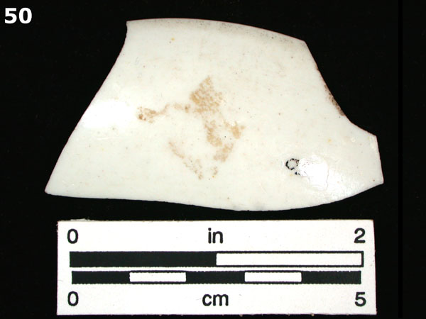 PORCELAIN, ENGLISH SOFT PASTE specimen 50 rear view