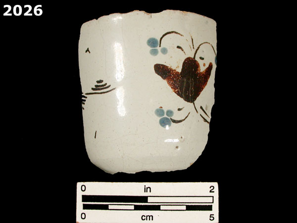 UNIDENTIFIED POLYCHROME MAJOLICA, MEXICO (19th CENTURY) specimen 2026 front view