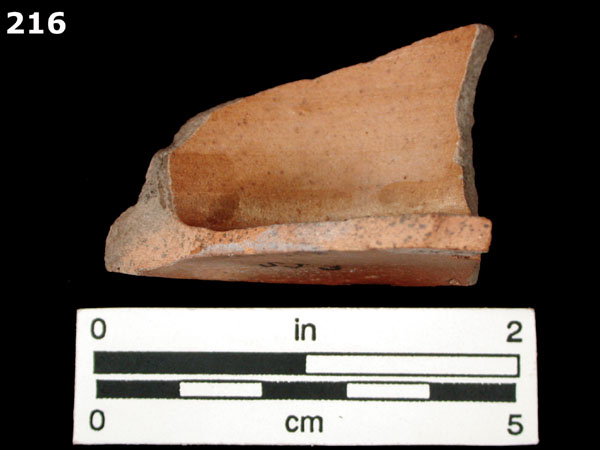 STONEWARE, NOTTINGHAM specimen 216 rear view