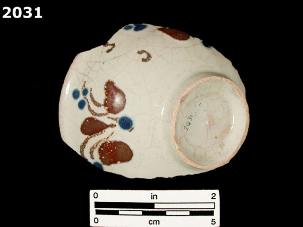 UNIDENTIFIED POLYCHROME MAJOLICA, MEXICO (19th CENTURY) specimen 2031 