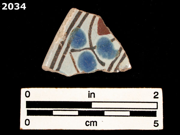 UNIDENTIFIED POLYCHROME MAJOLICA, MEXICO (19th CENTURY) specimen 2034 