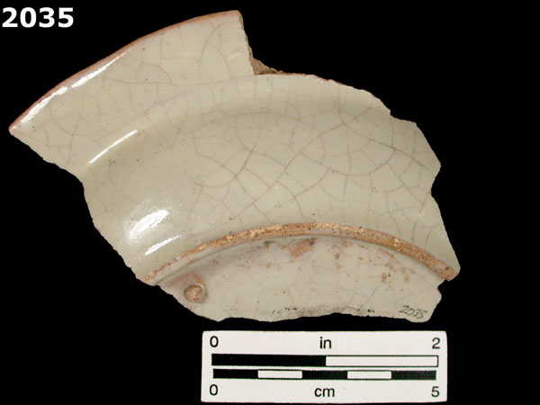 UNIDENTIFIED POLYCHROME MAJOLICA, PUEBLA TRADITION specimen 2035 rear view