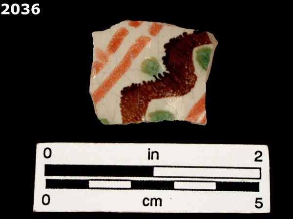 UNIDENTIFIED POLYCHROME MAJOLICA, PUEBLA TRADITION specimen 2036 