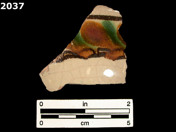 UNIDENTIFIED POLYCHROME MAJOLICA, PUEBLA TRADITION specimen 2037 