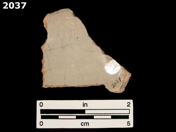 UNIDENTIFIED POLYCHROME MAJOLICA, PUEBLA TRADITION specimen 2037 rear view