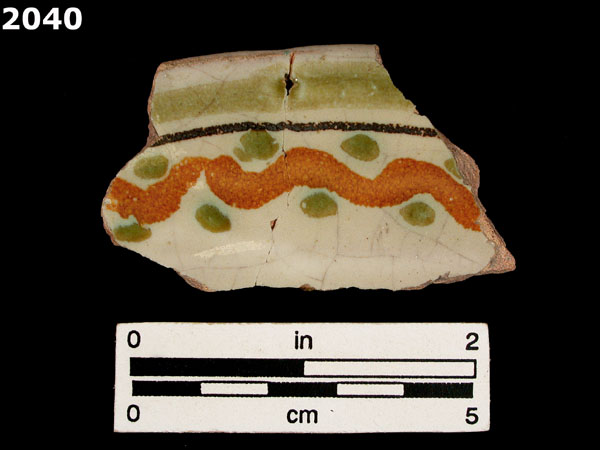UNIDENTIFIED POLYCHROME MAJOLICA, PUEBLA TRADITION specimen 2040 front view