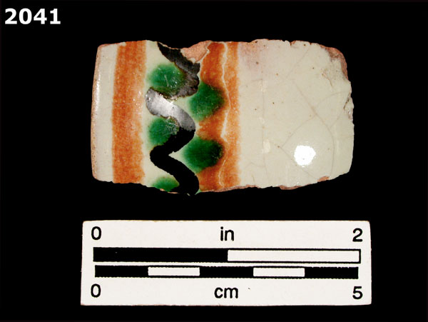 UNIDENTIFIED POLYCHROME MAJOLICA, PUEBLA TRADITION specimen 2041 front view