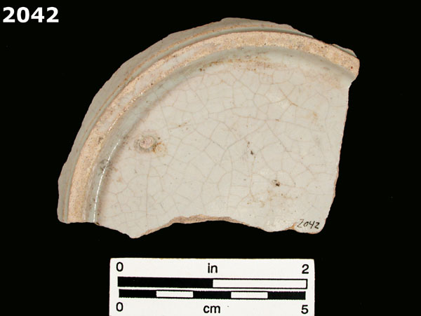 UNIDENTIFIED POLYCHROME MAJOLICA, PUEBLA TRADITION specimen 2042 rear view
