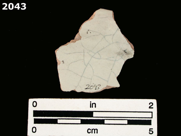 UNIDENTIFIED POLYCHROME MAJOLICA, PUEBLA TRADITION specimen 2043 rear view