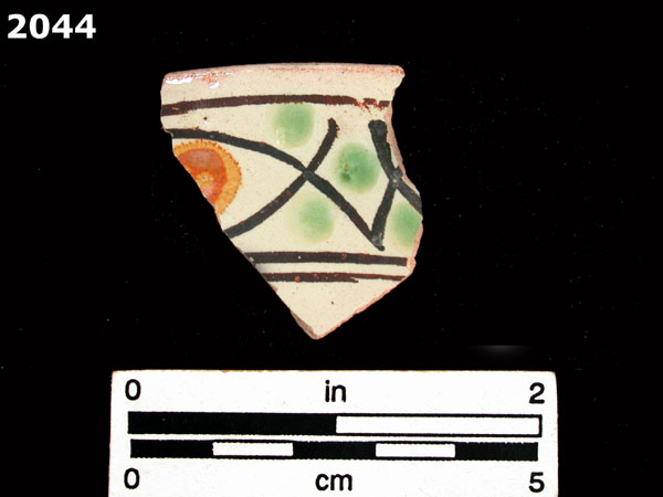 UNIDENTIFIED POLYCHROME MAJOLICA, PUEBLA TRADITION specimen 2044 front view