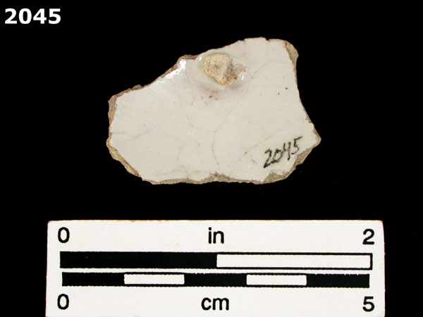 UNIDENTIFIED POLYCHROME MAJOLICA, PUEBLA TRADITION specimen 2045 rear view