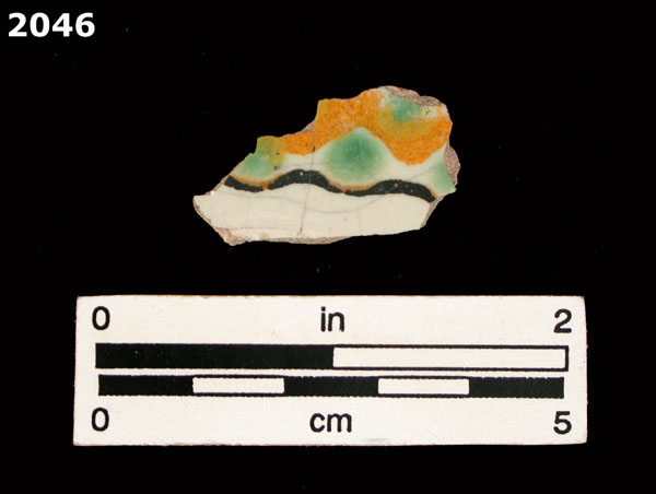 UNIDENTIFIED POLYCHROME MAJOLICA, PUEBLA TRADITION specimen 2046 front view
