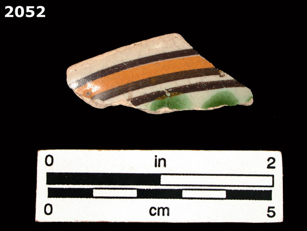 UNIDENTIFIED POLYCHROME MAJOLICA, PUEBLA TRADITION specimen 2052 front view