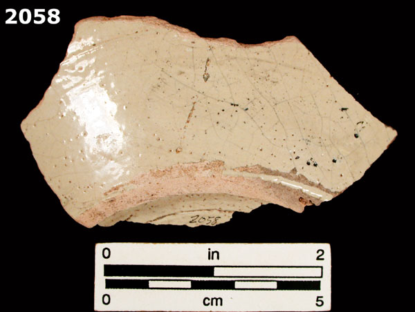 UNIDENTIFIED POLYCHROME MAJOLICA, MEXICO CITY TRADITION specimen 2058 rear view