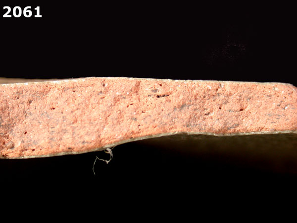 UNIDENTIFIED POLYCHROME MAJOLICA, MEXICO CITY TRADITION specimen 2061 side view